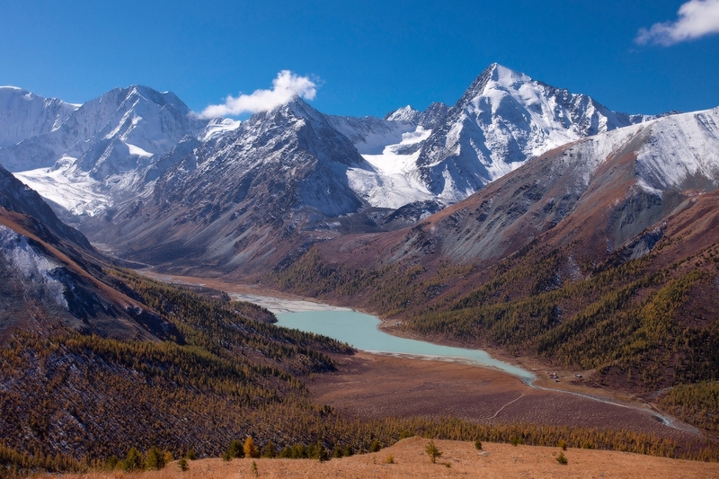 Аккемское озеро, горный Алтай,гора Белуха,долина Ярлу, Катунский заповедник